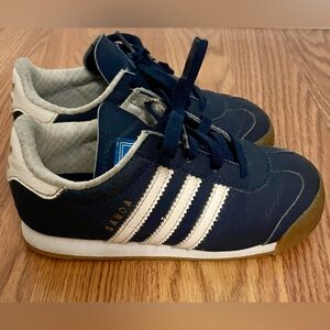 adidas Kids Navy Blue and White Samoa Sneakers